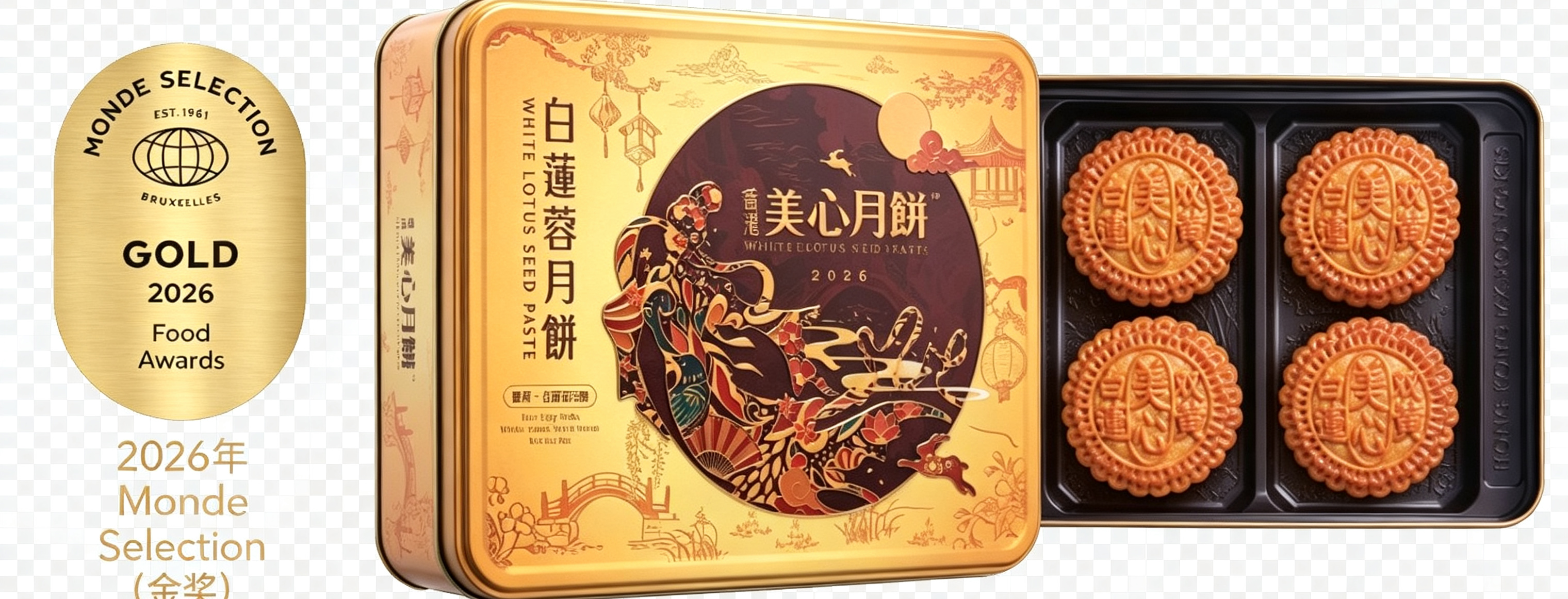 香港美心 | 雙黃(白)蓮蓉月餅 (實體卷)