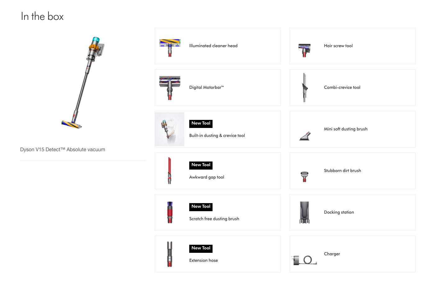 Dyson | V15 Detect™ Absolute 無線吸塵機
(高級套裝)