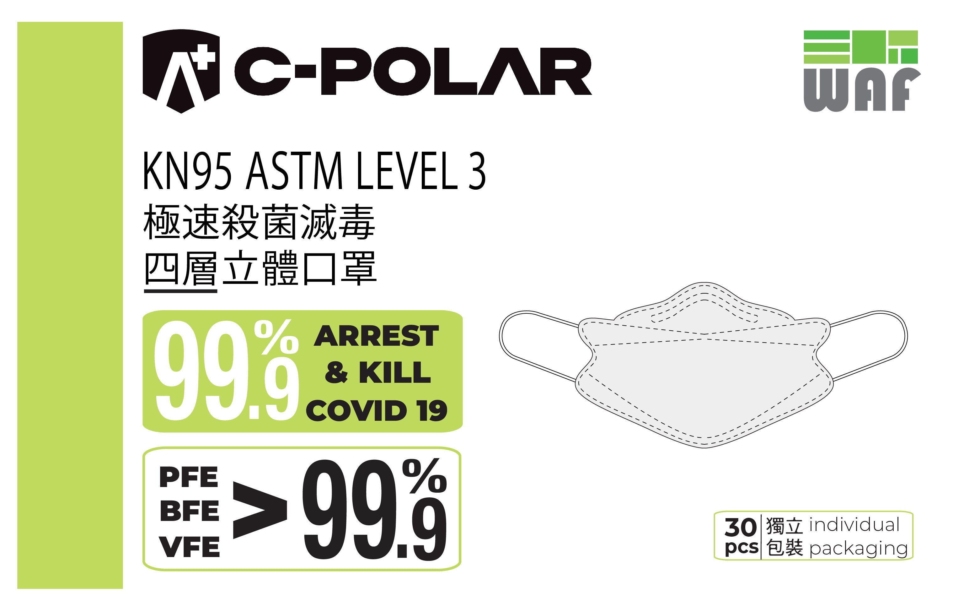 WAF x C-POLAR™ KN95 3D Mask