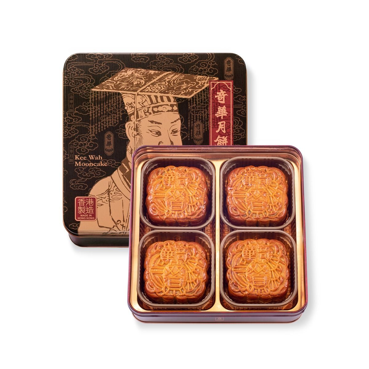 Kee Wah | White Lotus Seed Paste Mooncake with Two Yolks (4 pcs) (Physical Coupon)