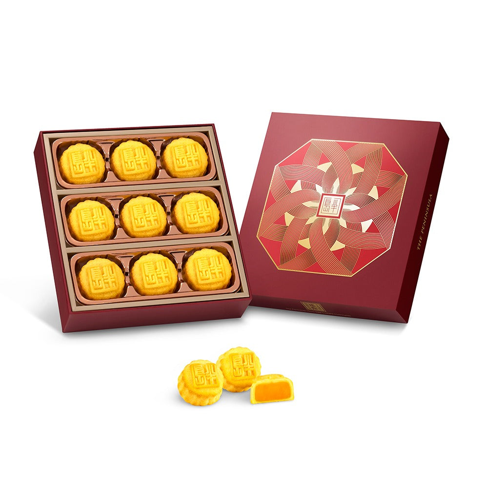 [CEO Offer] The Peninsula Boutique | The Peninsula Micro Egg Custard Mooncake - 9 Pieces (Coupon)