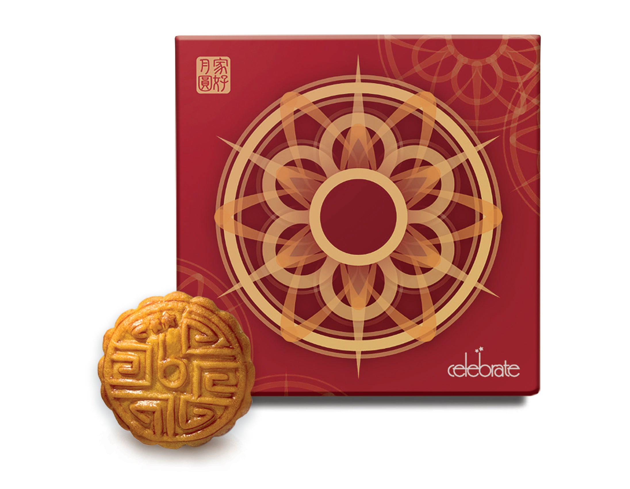 Celebrate Club | Celebrate Red Bean Paste Mooncake with Mandarin Peel (4 pcs) (Physical Product)